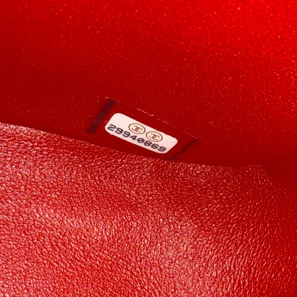 Chanel Quilted Lambskin Mini Square Flap Red NWT - Picture 14 of 16